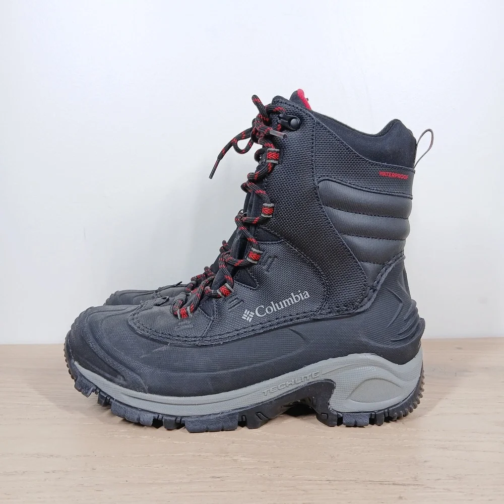 Columbia Snow Boots Mens 9 Black Waterproof Insulated Winter Hiking Outdoor